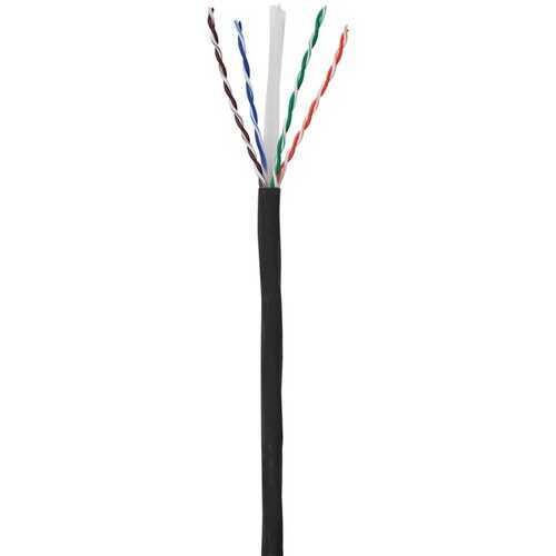 Ethereal 23-4 Pair Cat-6 Cable, 1,000ft (black) (pack of 1 Ea)