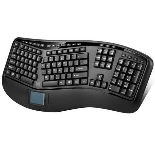 Kodak Truform 4500 Wireless Ergonomic Keyboard With Integrated Trackpad (pack of 1 Ea)