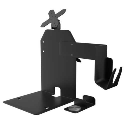 Cta Digital Vesa Dual Plate Pos Station With Printer Stand, Magnetic Scanner Holder, Card Reader Holder, And 2 Paragon Enclosures (pack of 1 Ea)