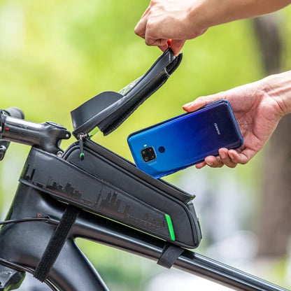 ROCKBROS Bike Bag Front Phone Bicycle Bag For Bicycle Tube Waterproof Touch Screen Saddle Package For 6.5Inch Bike Accessories