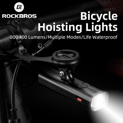 ROCKBROS Bike Light Hoisting Headlights Multifunctional Holder Powerful Flash Light USB Charing Led Bicycle  Front Light 4000mAh