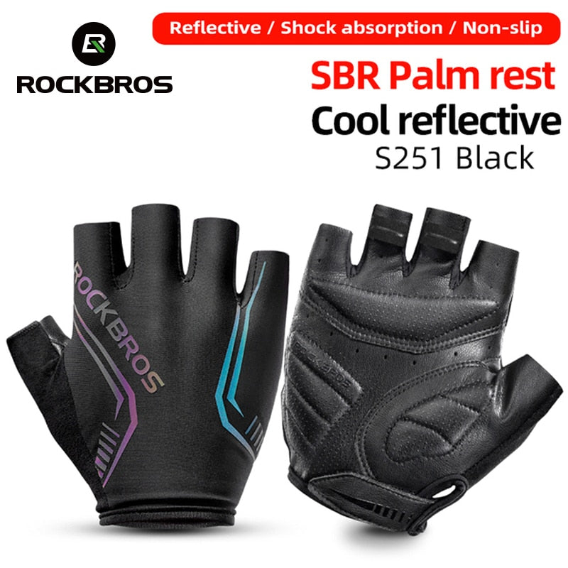 ROCKBROS Cycling  gloves Men Women Half Finger Gloves Breathable  Sports Gloves MTB Bike Bicycle Gloves