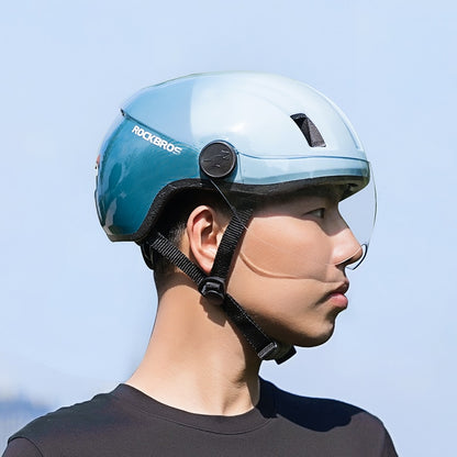 ROCKBROS Electric Bicycle Helmet Men Women MTB Road Bike Helmet With Goggles Motercycle Safety Helmet Protection Cycling Helmet