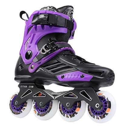 RS6 Inline Skates Professional Slalom Adult Roller Skating Shoes Sliding Free Skate Patins Size 35-46 Good As SEBA Roller Skates Roller Blades