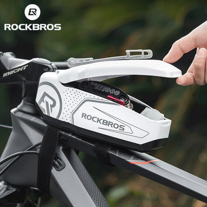 Rainproof Bicycle Bag Frame Front Top Tube Cycling Bag Reflective 6.5in Phone Case Touchscreen Bag MTB Bike Bag Hard Shell Bag
