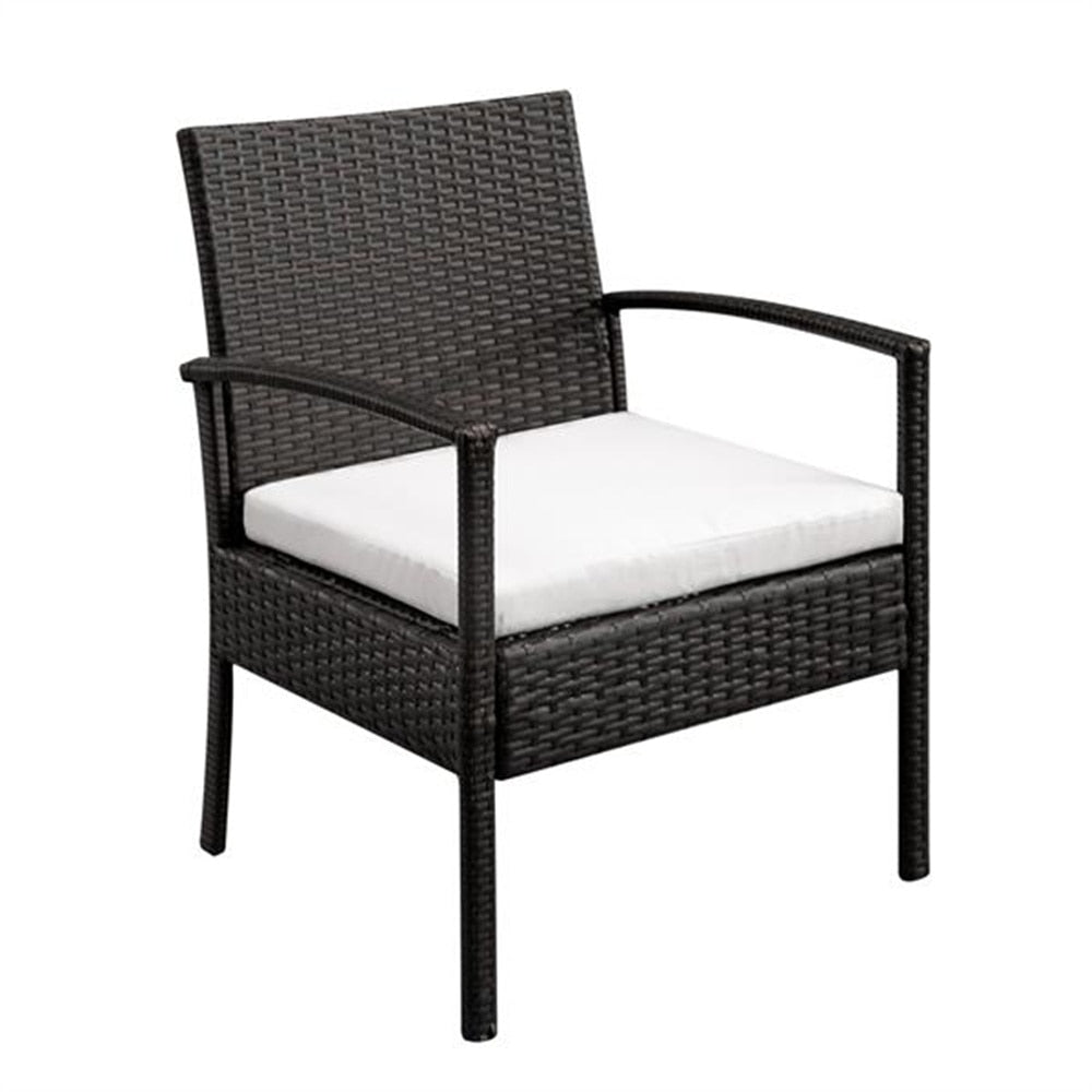 Rattan Sofa Set Garden Furniture 3pcs 2pcs Arm Chairs 1pc Coffee Table Rattan Sofa Set Tempered Glass Stable Sturdy Durable