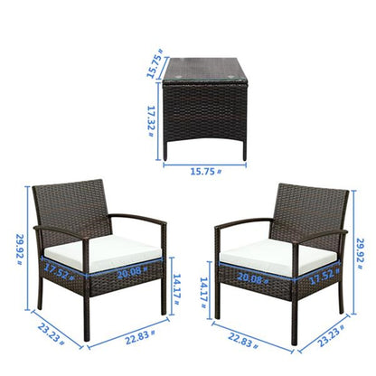 Rattan Sofa Set Garden Furniture 3pcs 2pcs Arm Chairs 1pc Coffee Table Rattan Sofa Set Tempered Glass Stable Sturdy Durable