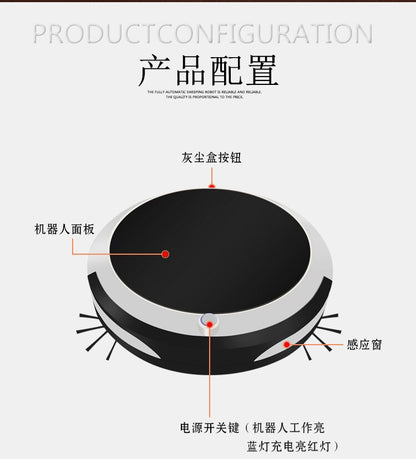 Rechargeable Smart Robotic Vacuum Cleaner for Home Sweeping Robot Wireless Vacuum Automatic Sweeping Mopping Vacuuming Wet Dry