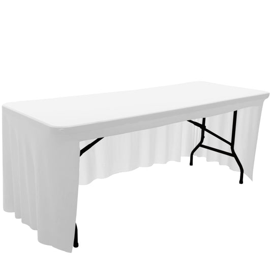 Rectangular Tablecloths Skirt Spandex Stretch Table Top For Wedding Hotel Home Event Party Decoration HAORUI 1 piece
