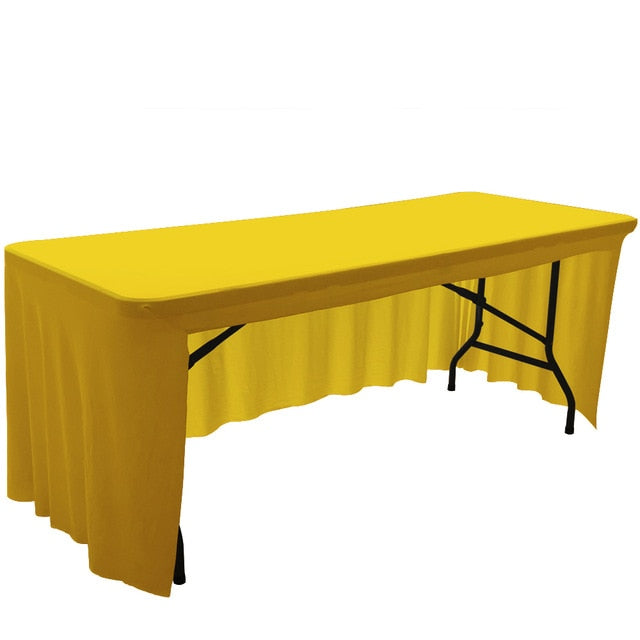 Rectangular Tablecloths Skirt Spandex Stretch Table Top For Wedding Hotel Home Event Party Decoration HAORUI 1 piece