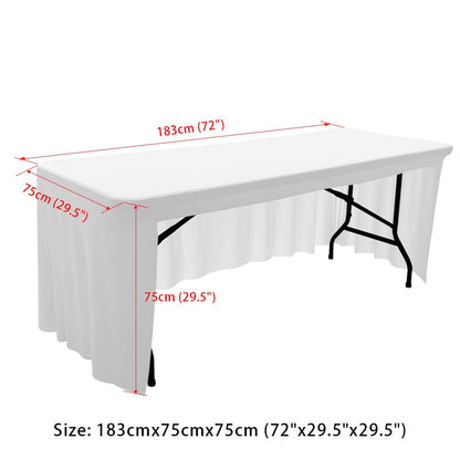 Rectangular Tablecloths Skirt Spandex Stretch Table Top For Wedding Hotel Home Event Party Decoration HAORUI 1 piece