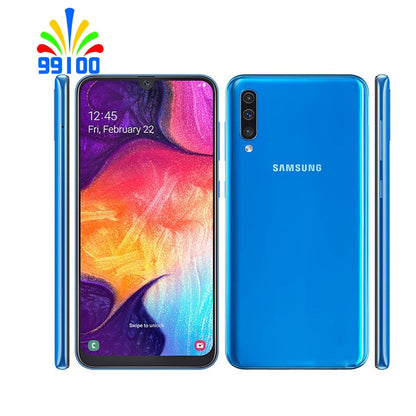 Refurbished Unlocked Cell Phone Samsung Galaxy A50 6.4inch  4GB+64GB/128GB Single/Dual Sim Octa Core 10nm Exynos 9610