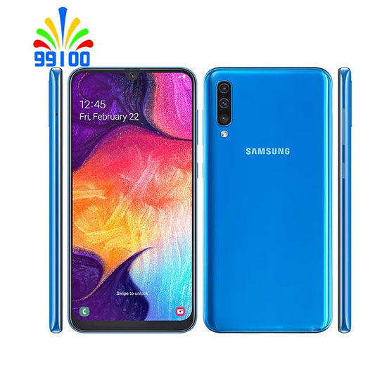 Refurbished Unlocked Cell Phone Samsung Galaxy A50 6.4inch  4GB+64GB/128GB Single/Dual Sim Octa Core 10nm Exynos 9610