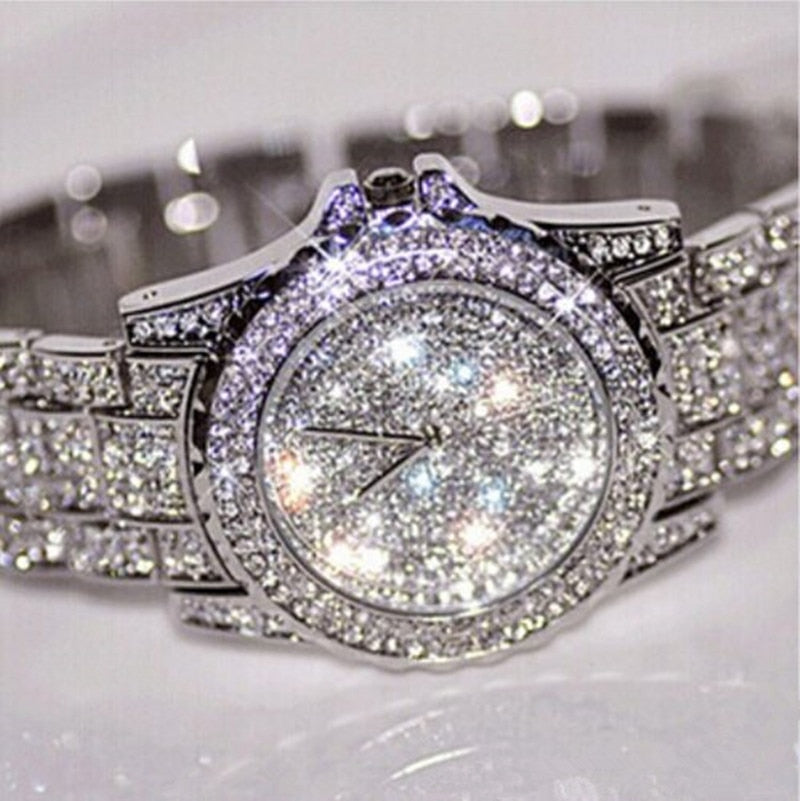 Women's Crystal Women Watch Full Steel Ladies Wristwatch femme zegarek damski reloj de mujer