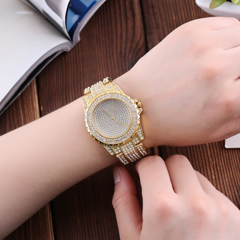 Women's Crystal Women Watch Full Steel Ladies Wristwatch femme zegarek damski reloj de mujer
