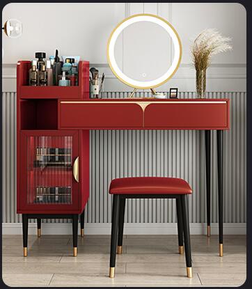 Retractable dresser net red ins style simple modern dressing table bedroom small unit storage cabinet