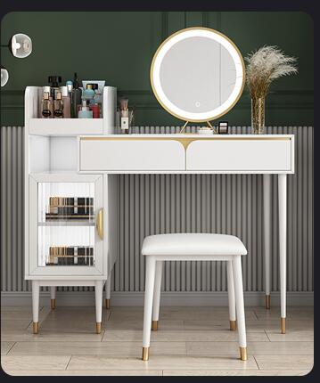 Retractable dresser net red ins style simple modern dressing table bedroom small unit storage cabinet