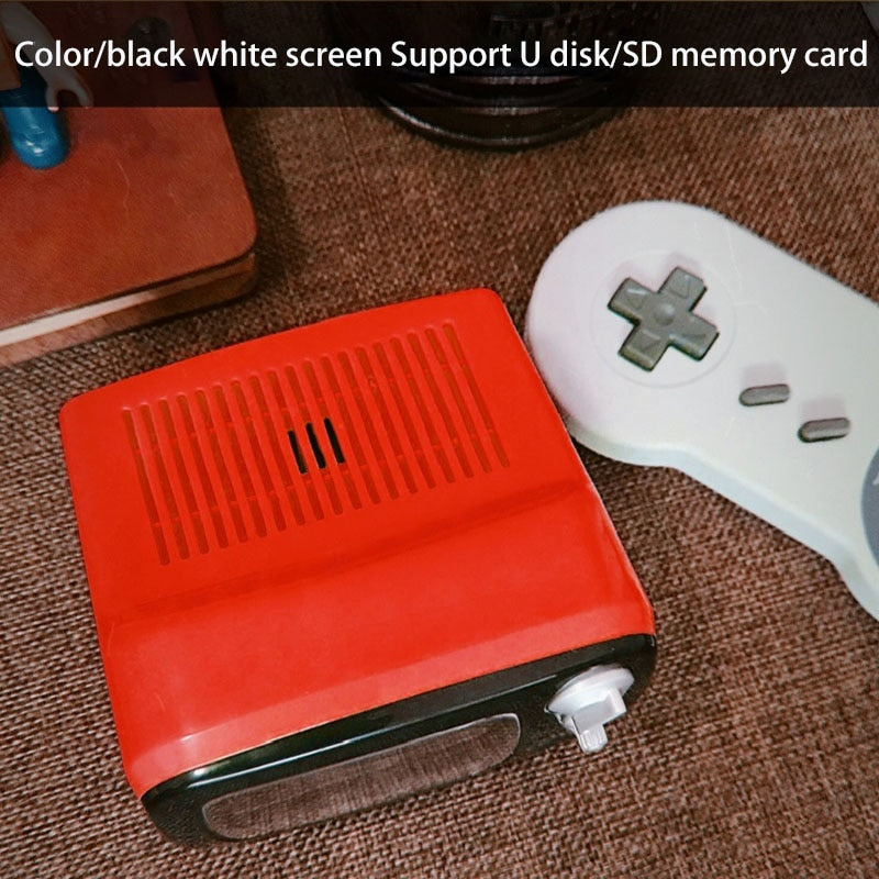 Retro Smart Mini HD Portable TV Television Support U Disk SD Card  Built-in Android system WIFI Internet Watch TV Play Games
