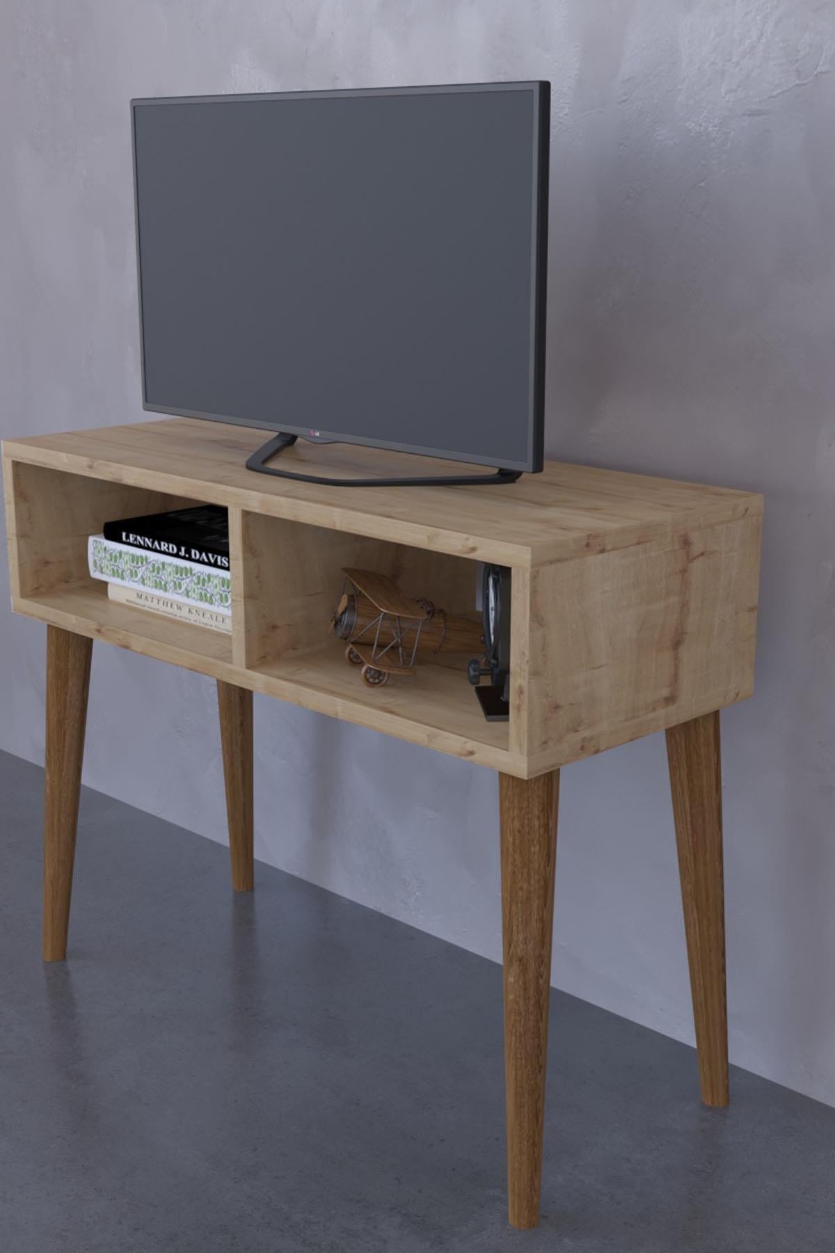 Retro TV Stand Unit-Oak
