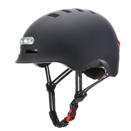 Riding Helmet W/Front＆Warning Lights Kids Adult Bicycle Electric Car Scooter Bicycle Helemet Protective Gear Safety Headwear