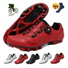 Cargar imagen en el visor de la galería, Road cycling shoes Sneaker white Professional Mountain Bike Breathable Bicycle Racing Self-Locking Shoes
