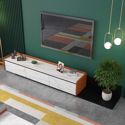 Rock Board Tea Table TV Cabinet Unit  Rectangular Northern European Small-Sized Marble Tea Table. Coffee Table