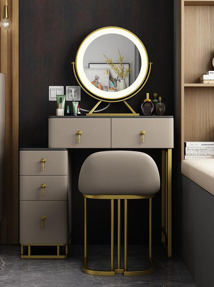 Rock board light luxury dressing table bedside table one bedroom small mini dressing table net red dressing table