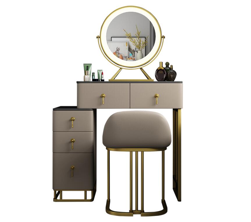 Rock board light luxury dressing table bedside table one bedroom small mini dressing table net red dressing table