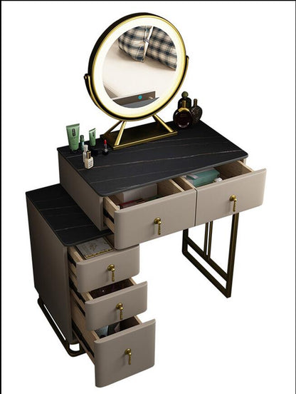 Rock board light luxury dressing table bedside table one bedroom small mini dressing table net red dressing table