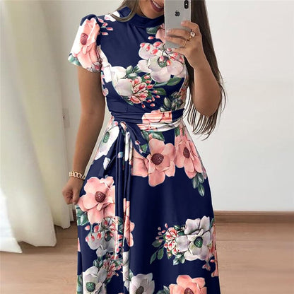 Rogi Summer Long Dress 2019 Floral Print Boho Beach Dress Tunic Maxi Dress Women Elegant Evening Party Dresses Vestidos Verano