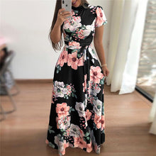 Load image into Gallery viewer, Rogi Summer Long Dress 2019 Floral Print Boho Beach Dress Tunic Maxi Dress Women Elegant Evening Party Dresses Vestidos Verano
