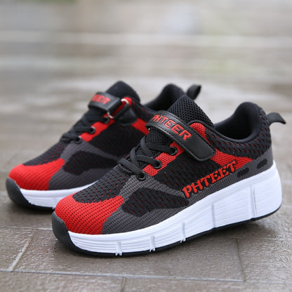 Kids Roller Skate Shoes Boy Girl Wheels Sneakers with Wheels Children Boys Girls Roller Sneakers Fashion Tennis Shoes Casual Shoes