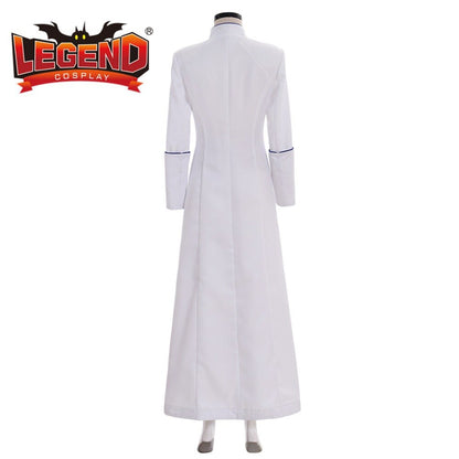 Roman women white Priest Cassock Robe Gown Clergyman Vestments Medieval Ritual Robe