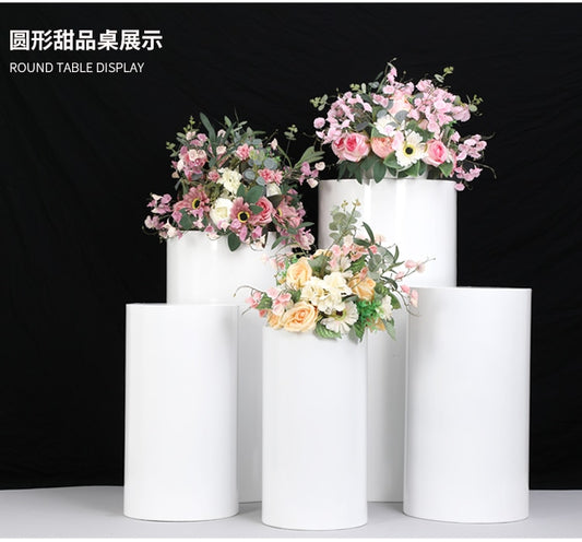 Round Cylinder Pedestal Display Art Decor Plinths Pillars for DIY Wedding Decorations Holiday