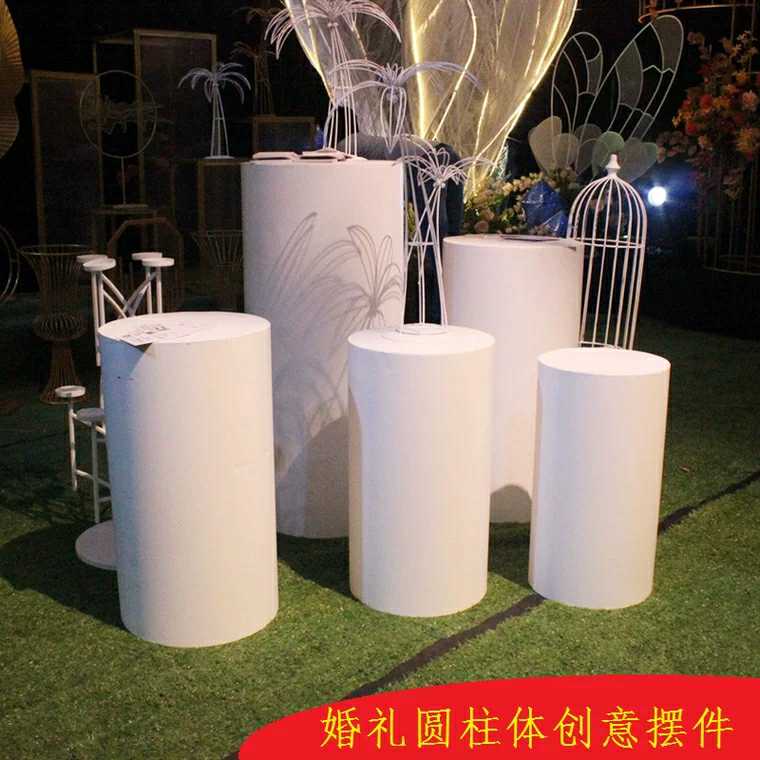 Round Cylinder Pedestal Display Art Decor Plinths Pillars for DIY Wedding Decorations Holiday