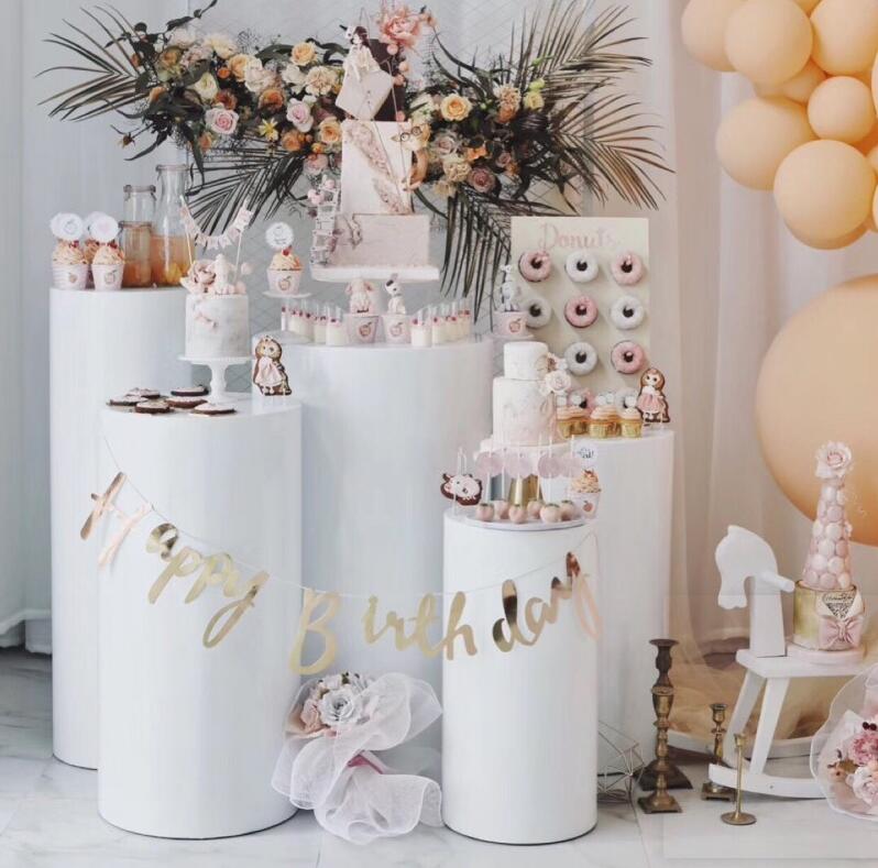 Round Party Decoration Floor Cake Table Pedestal Stand Cylinder Plinth DIY Wedding Decorations