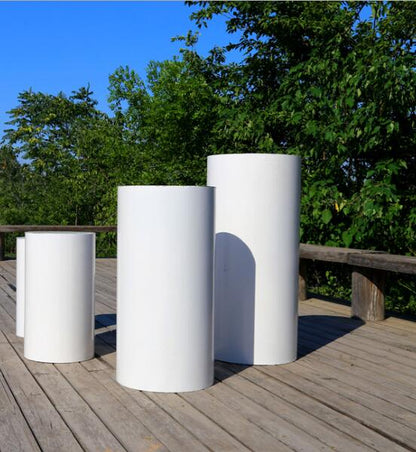 Round Party Decoration Floor White Cake Table Pedestal Stand Cylinder Plinth DIY Wedding Decorations 5PCS/LOT