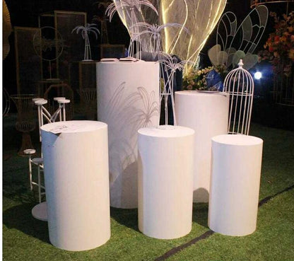Round Party Decoration Floor White Cake Table Pedestal Stand Cylinder Plinth DIY Wedding Decorations 5PCS/LOT
