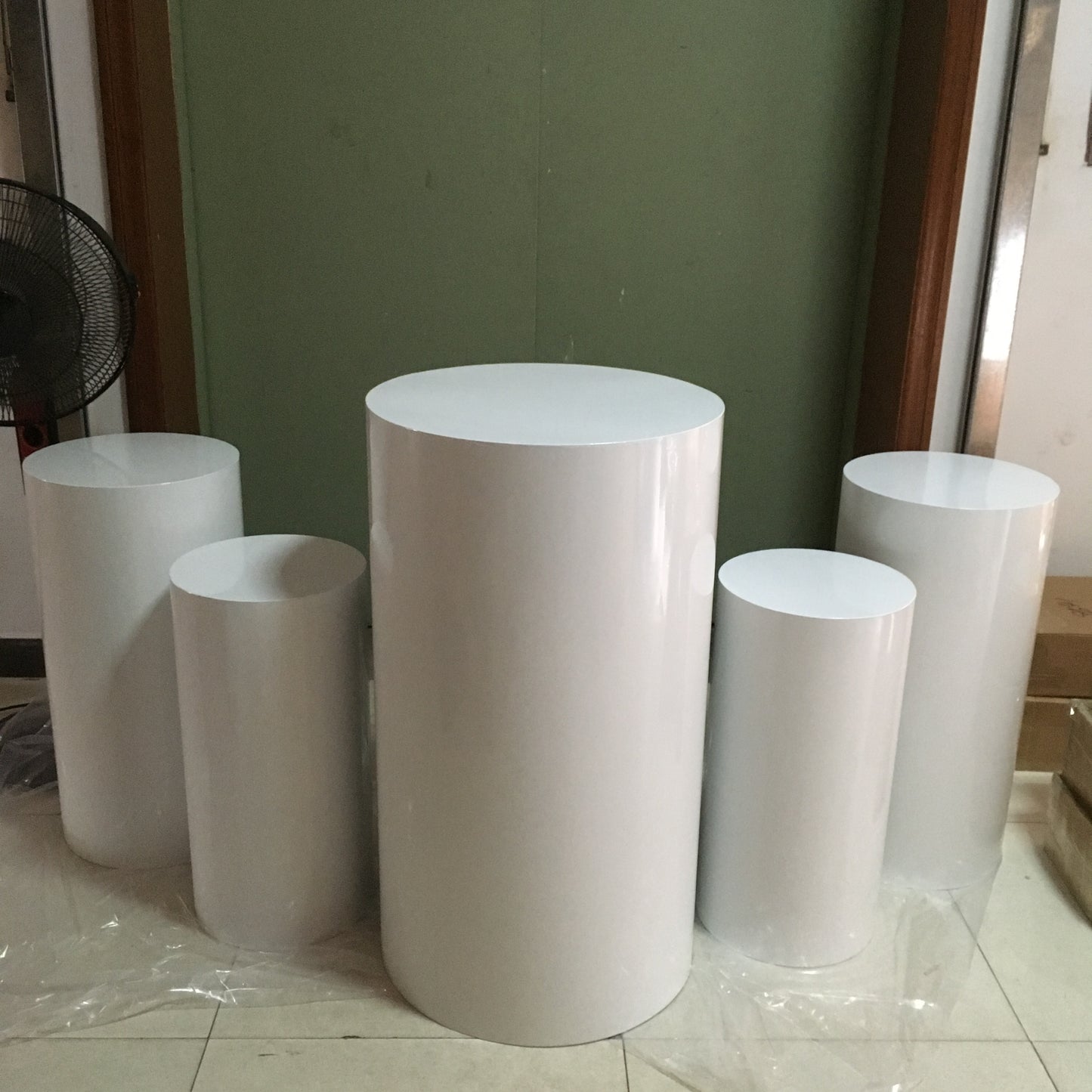 Round Party Decoration Floor White Cake Table Pedestal Stand Cylinder Plinth DIY