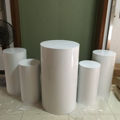 Round Party Decoration Floor White Cake Table Pedestal Stand Cylinder Plinth DIY
