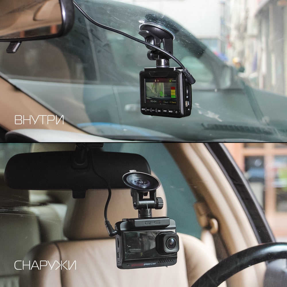 Ruccess Radar Detectors 3 in 1 Radar Detector Full Hd 1080p Car Dvr Dual Lens Car Camera GPS Video Recorder Registrar Dashcam