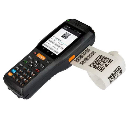 Rugged Handheld PDA Barcode Scanner 3.5 inch Touch screen 3G Wifi Bluetooth Android 6.0 POS terminal with 58mm thermal printer