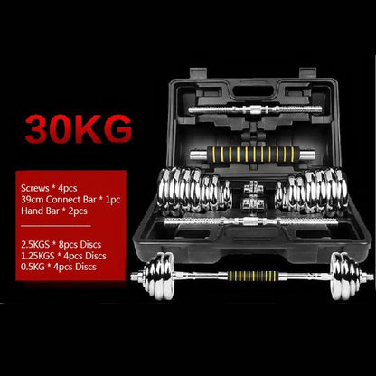 S Free Shipping 30kgs Electroplated Dumbbell with plastic Rack fitness Exercise Equipment, dumbbell set