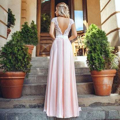 SAGACE Dress Women Lace Elegant Chiffon Patchwork Bandage Boho For Wedding Evening Party Prom Long Dress Plus Size Dress vestidos *24
