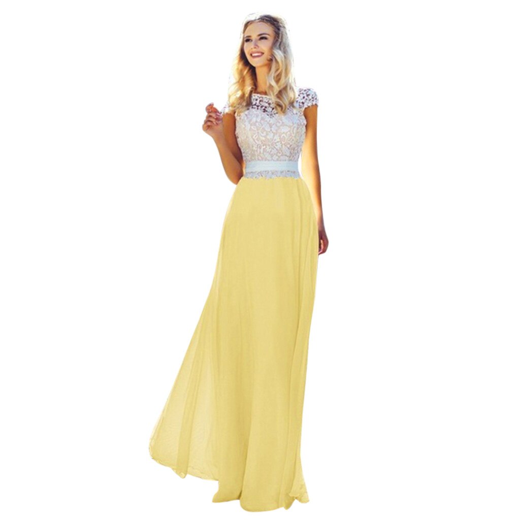SAGACE Dress Women Lace Elegant Chiffon Patchwork Bandage Boho For Wedding Evening Party Prom Long Dress Plus Size Dress vestidos *24