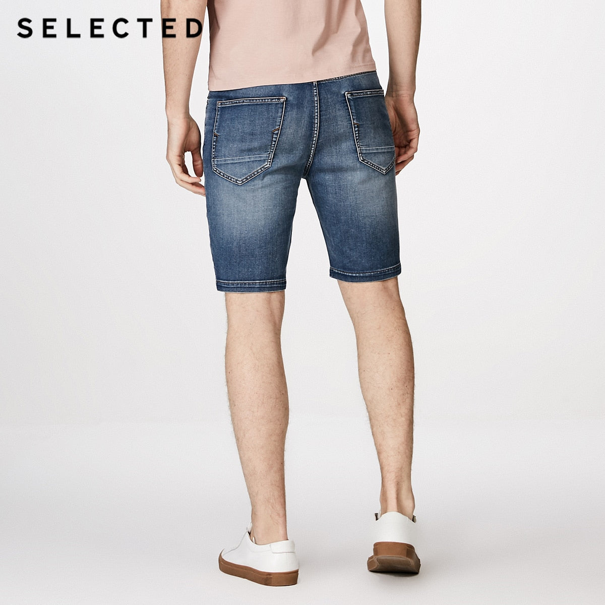 SELECTED Lycra fiber blend cone shape leisure jean  shorts C|4182S3513