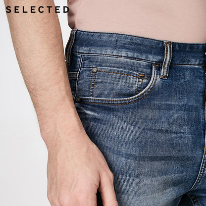 SELECTED Lycra fiber blend cone shape leisure jean  shorts C|4182S3513