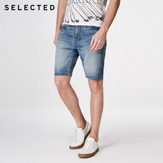 SELECTED Lycra fiber blend cone shape leisure jean  shorts C|4182S3513