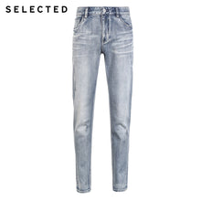 将图片加载到图库查看器，SELECTED Men&#39;s Cotton-blend Denim Pants Lycra Slight Stretch Fading Jeans C|419132504
