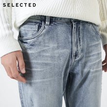 将图片加载到图库查看器，SELECTED Men&#39;s Cotton-blend Denim Pants Lycra Slight Stretch Fading Jeans C|419132504
